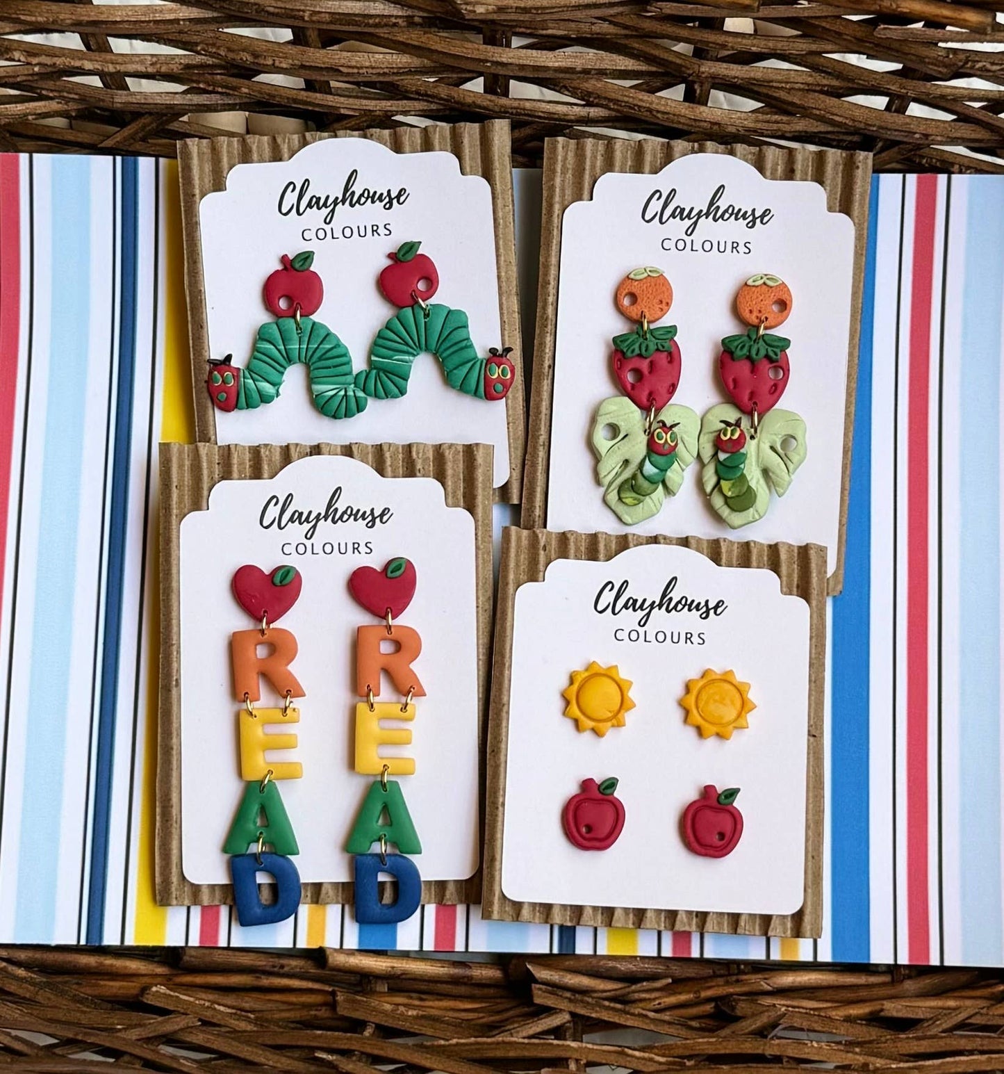 Teacher Earrings | School Earrings: Caterpillar Arches