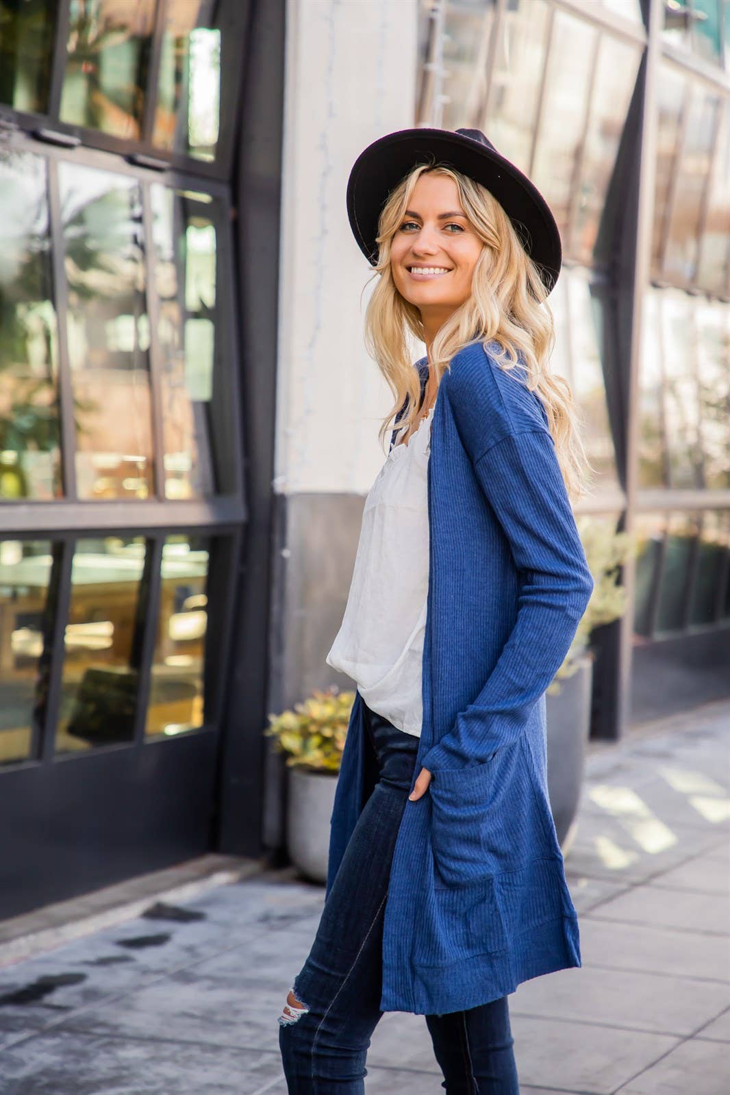 Margeau Soft Ribbed Cardigan: Gray / Small
