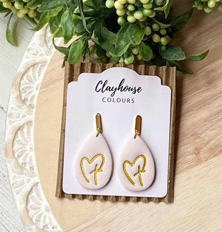 Religious Earrings : Round 3 Crosses