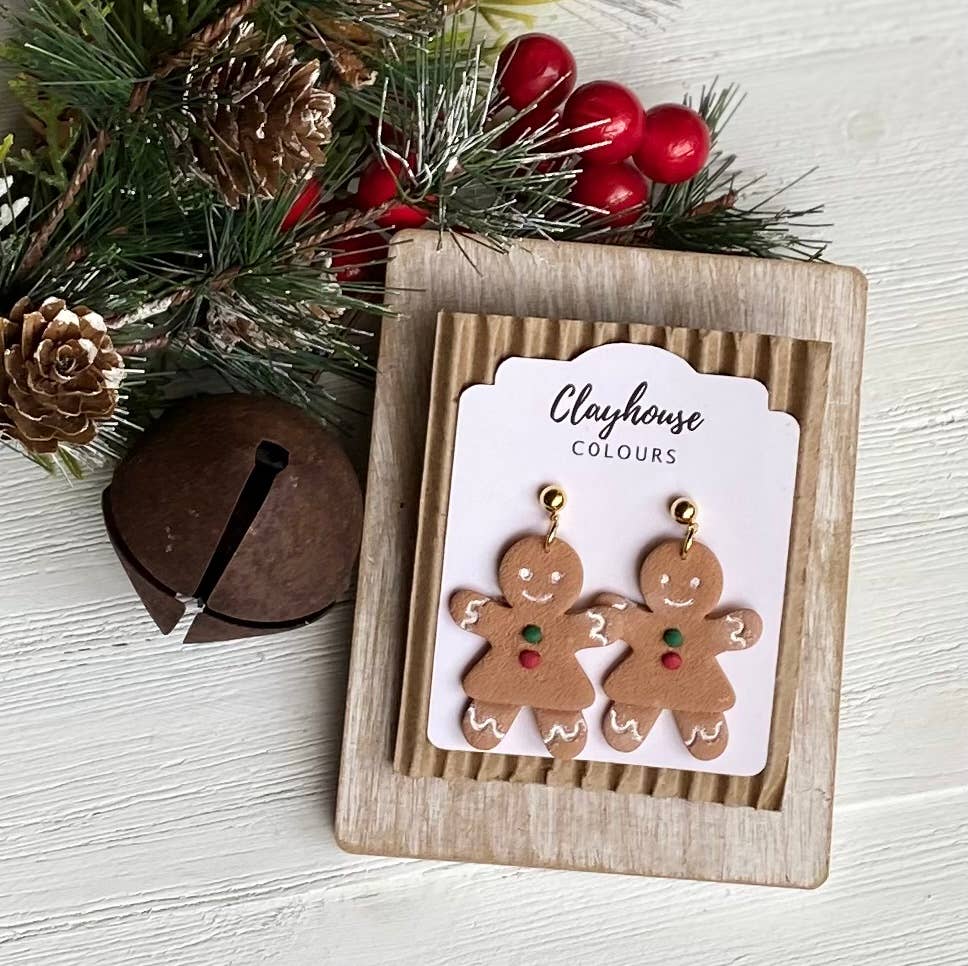 Christmas Earrings: Gringerbread House
