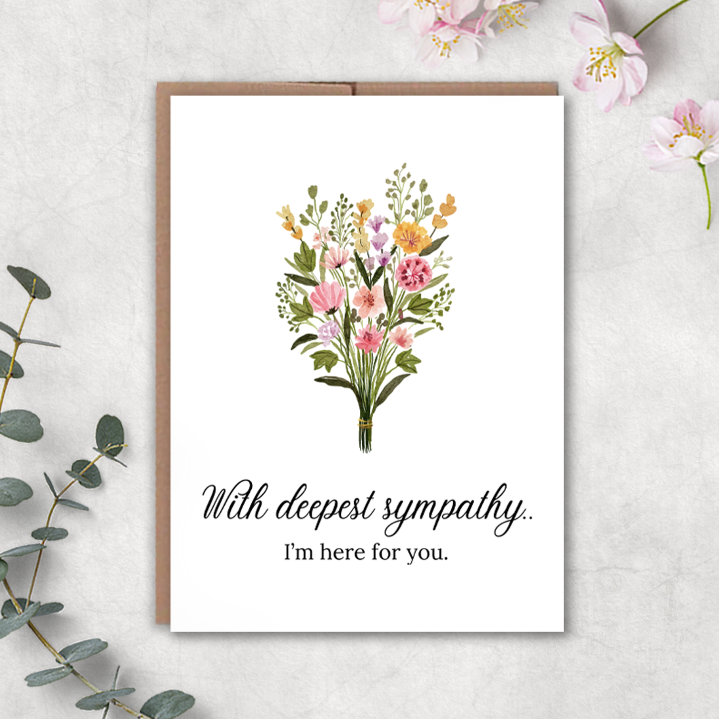 Floral Sympathy Card