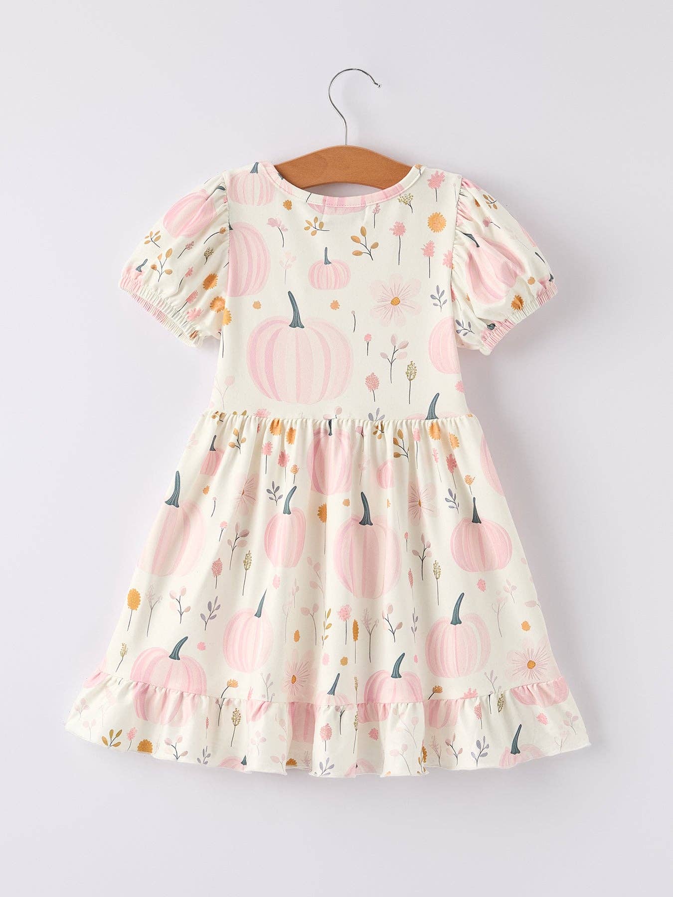 Halloween Cute Pumpkin Print Girls Dress: 3