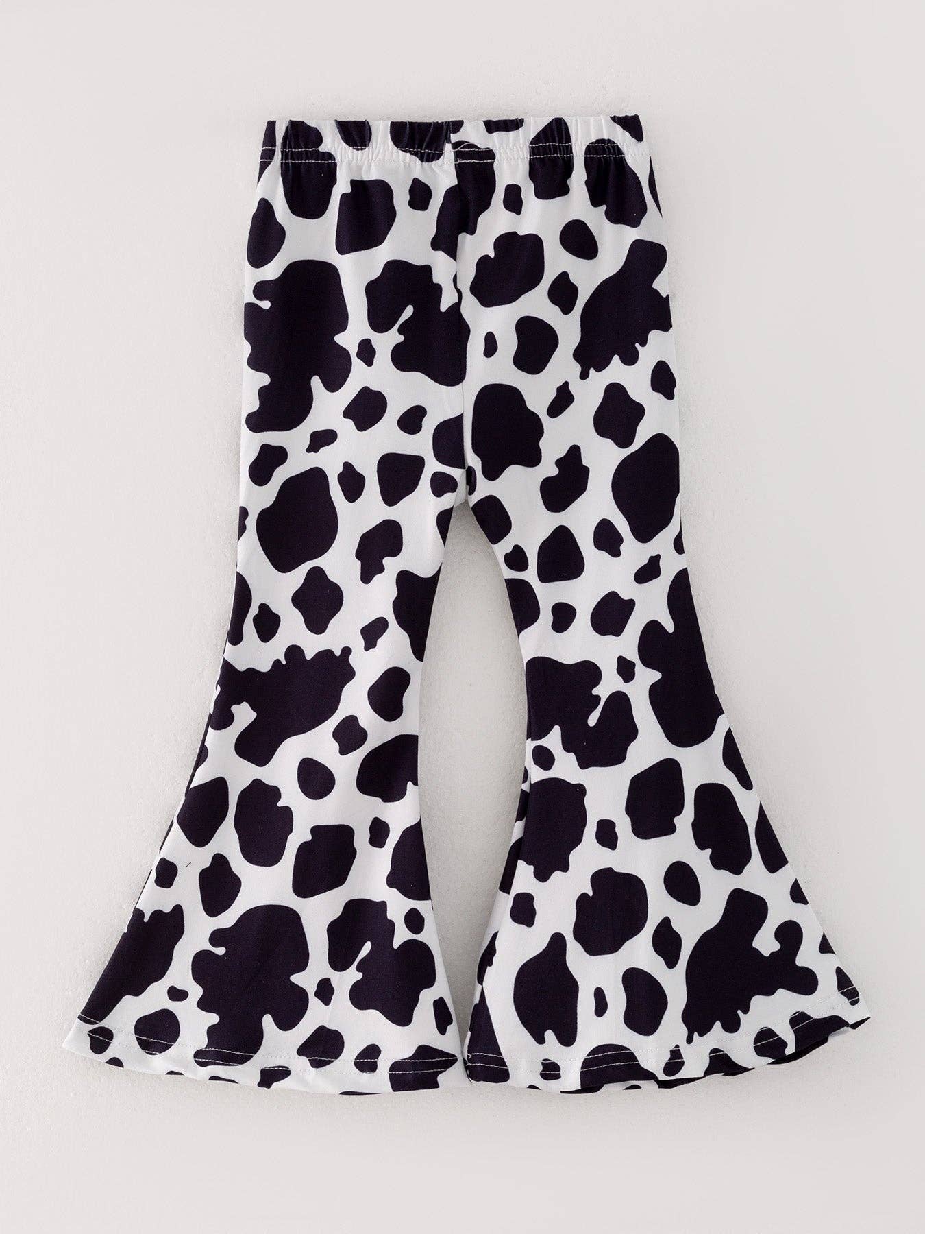 Girls Cow Print Milk Silk Pants: 4-5Y