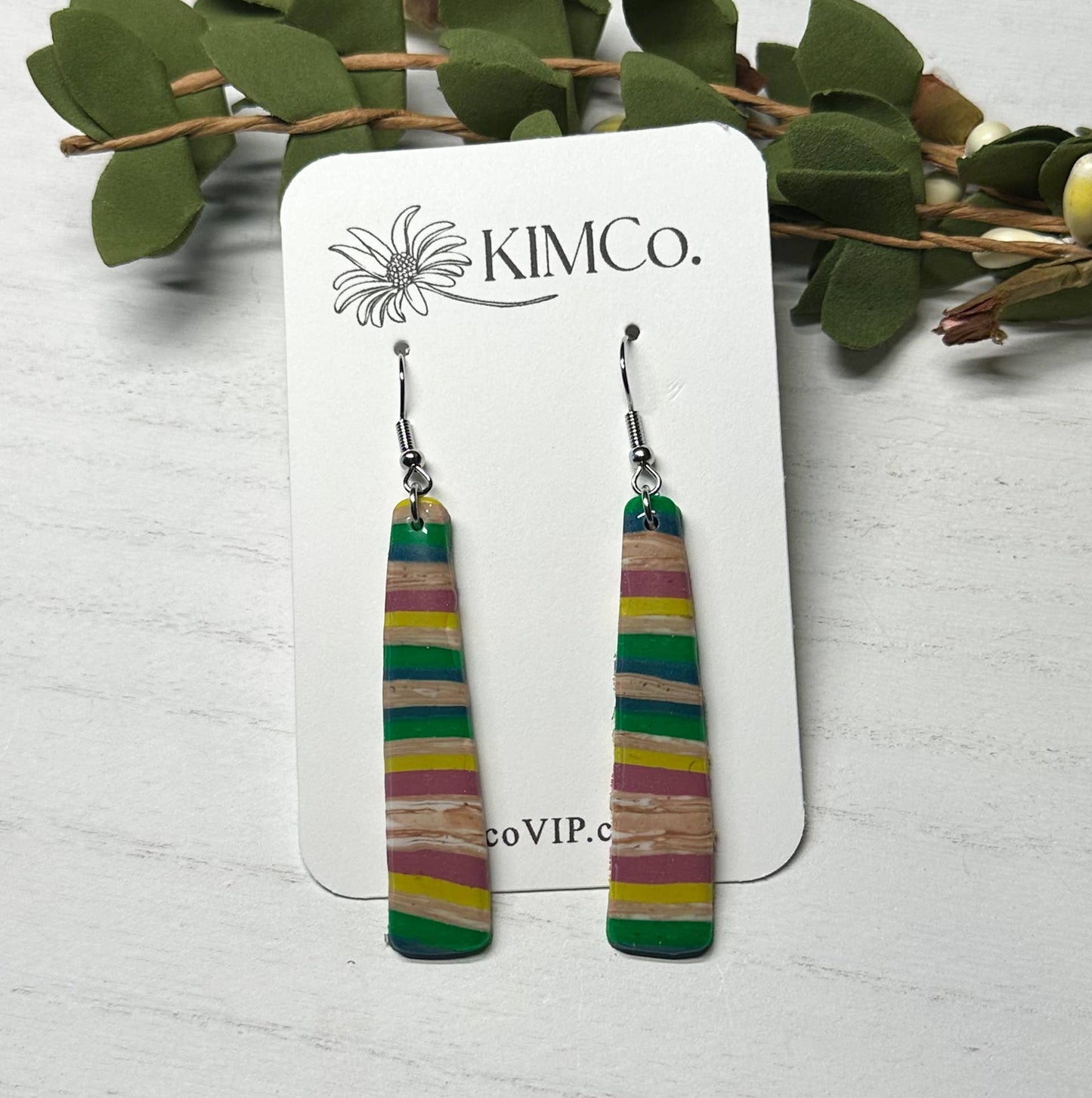 Polymer Clay Earrings: Black/White