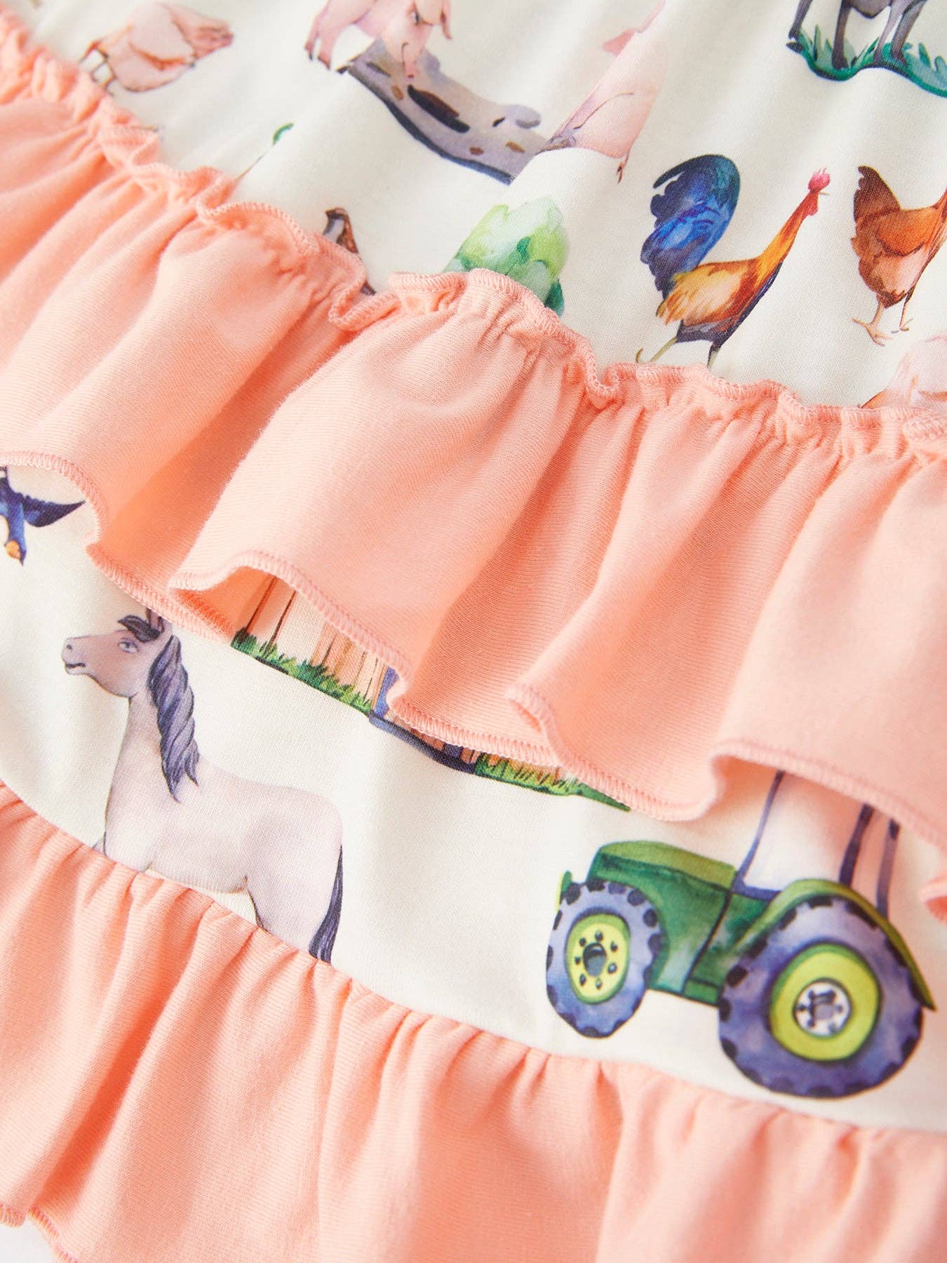 Farm Girl Ruffle Print Dress: 4