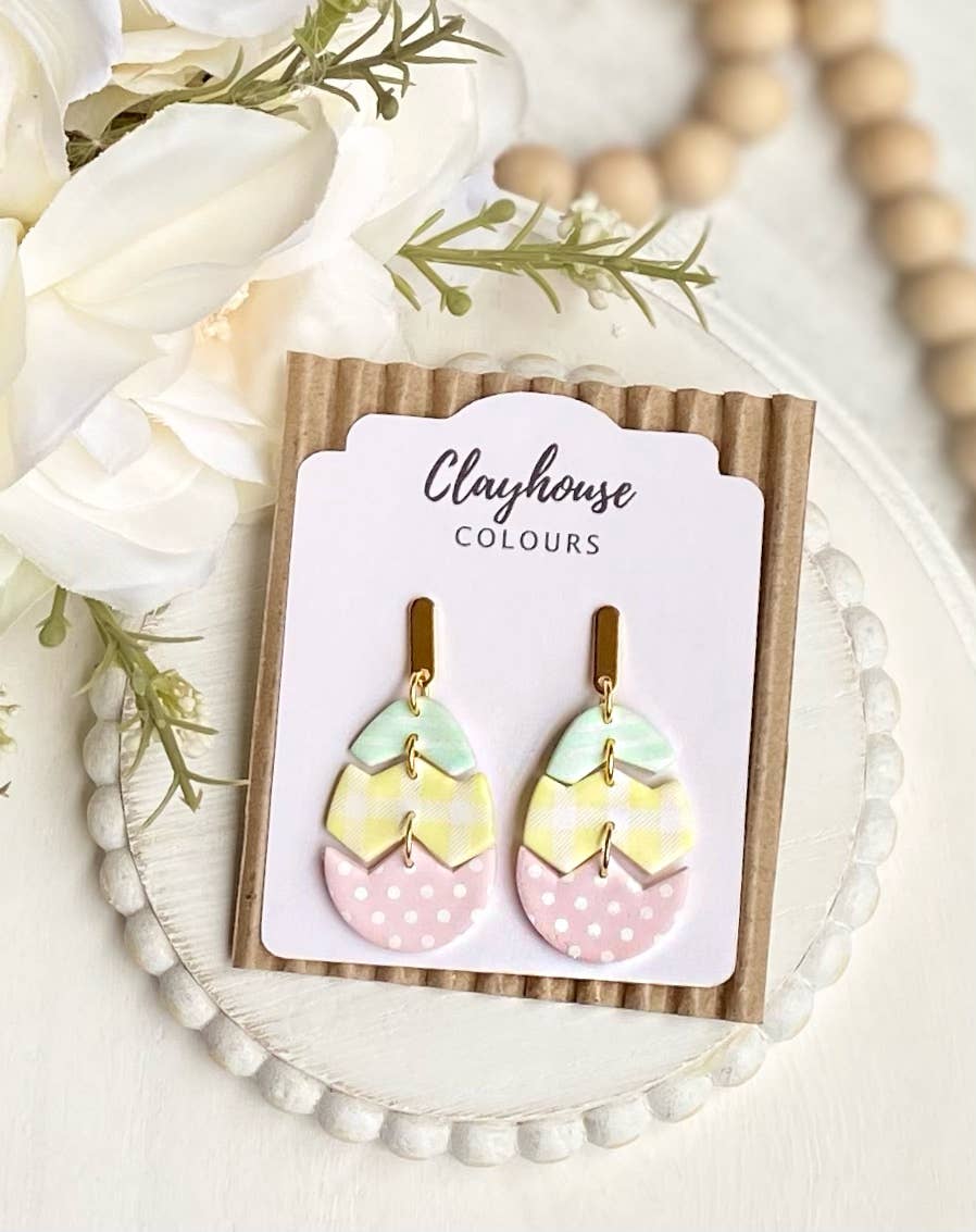 Easter Egg Clay Earrings