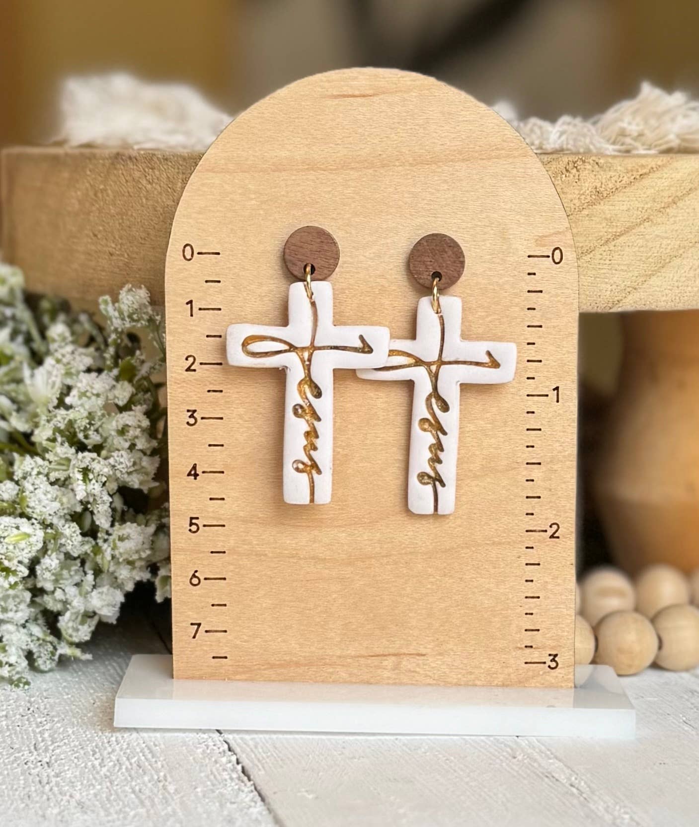 Religious Earrings : Round 3 Crosses