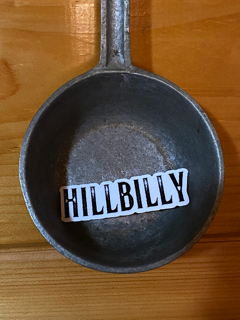 Hillbilly Die-cut Sticker- Appalachia Sticker, weatherproof
