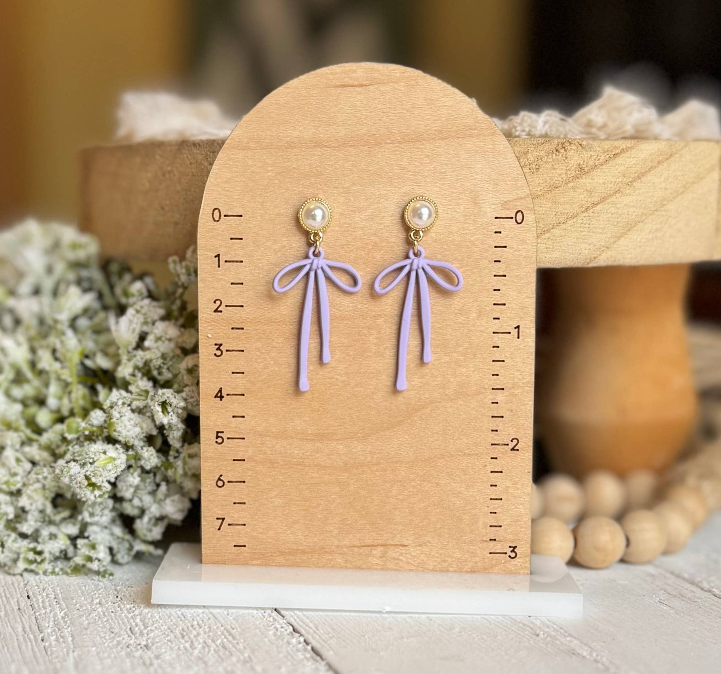 Spring Bow Earrings : Pink