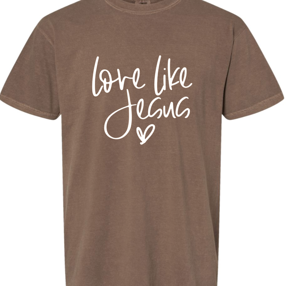 Love Like Jesus Comfort Color Tee: Emerald / Small