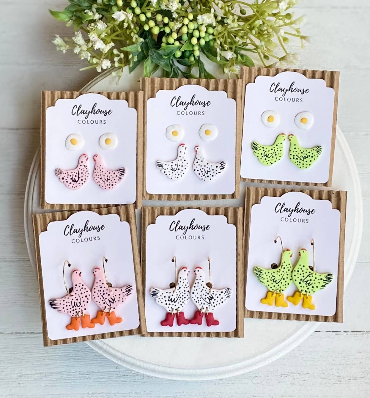 Chicken with Boots Hoops: White/Red Boots