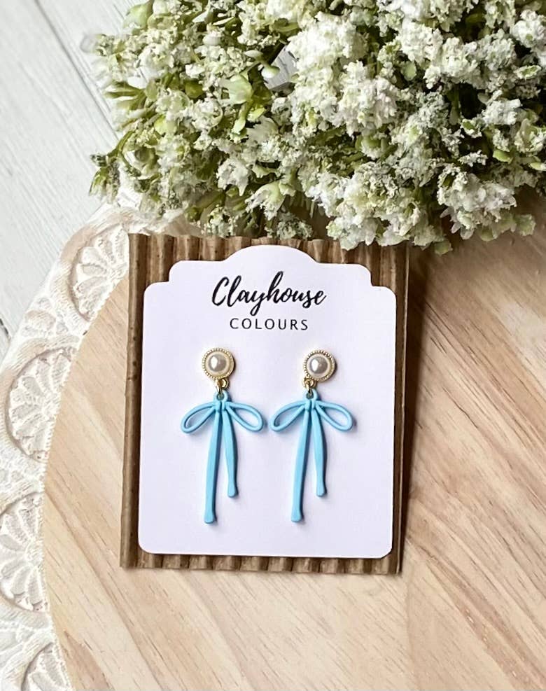 Spring Bow Earrings : Purple
