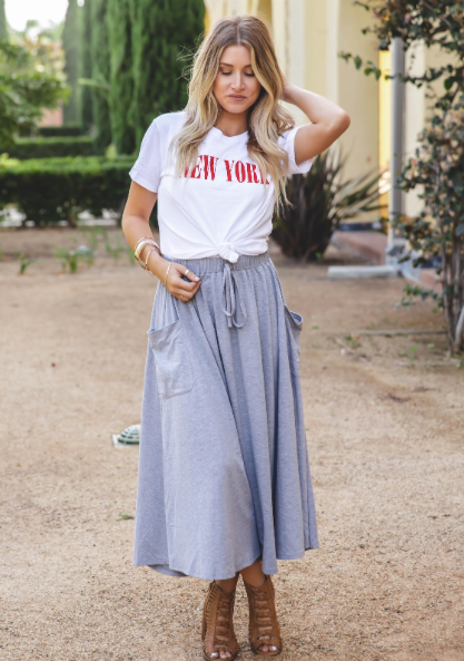 The Olive Pocket Skirt: Orange / Large