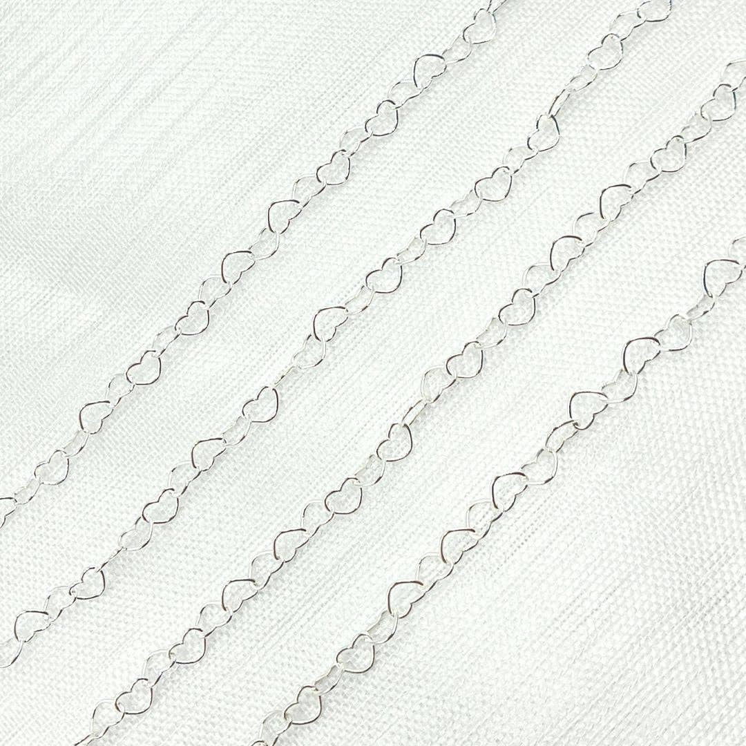 Y112SS. Sterling Silver Heart Link Chain