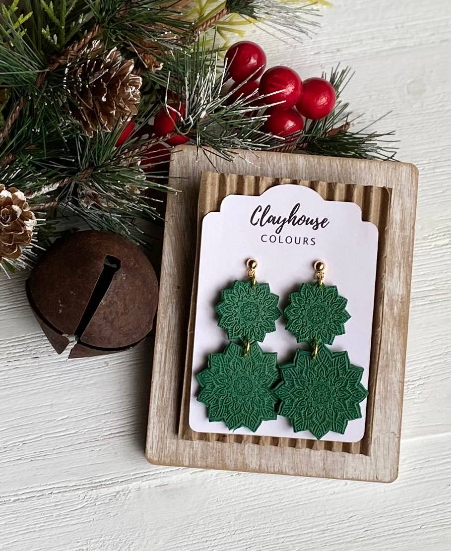 Christmas Earrings: Gringerbread House