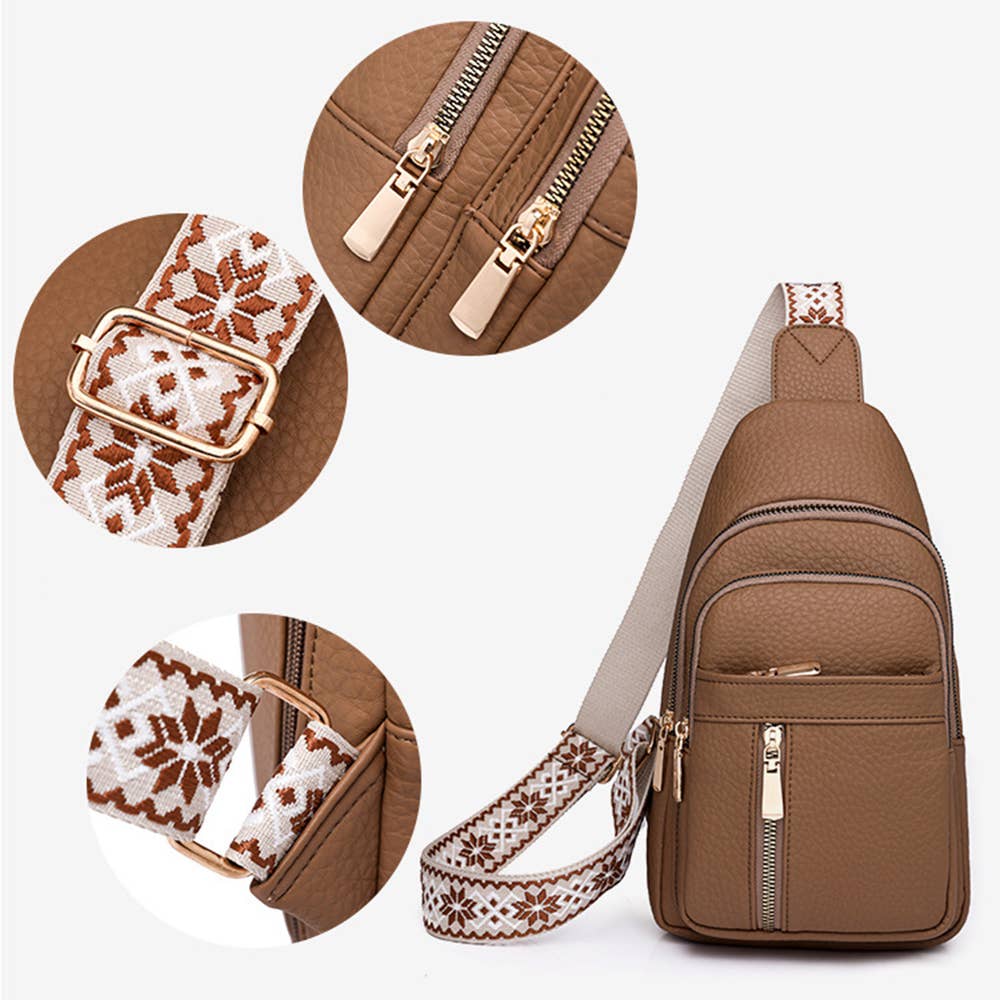 Retro Versatile PU Crossbody Bag: Green