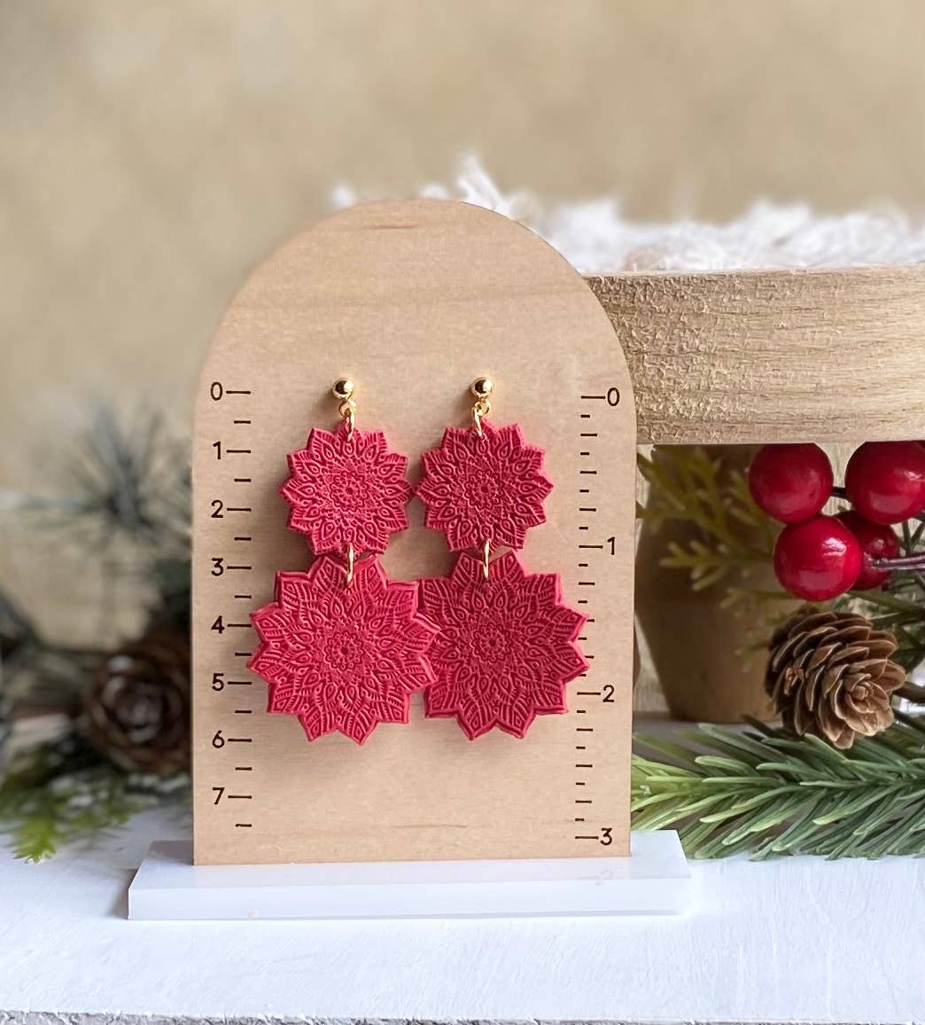 Christmas Earrings: Gringerbread House