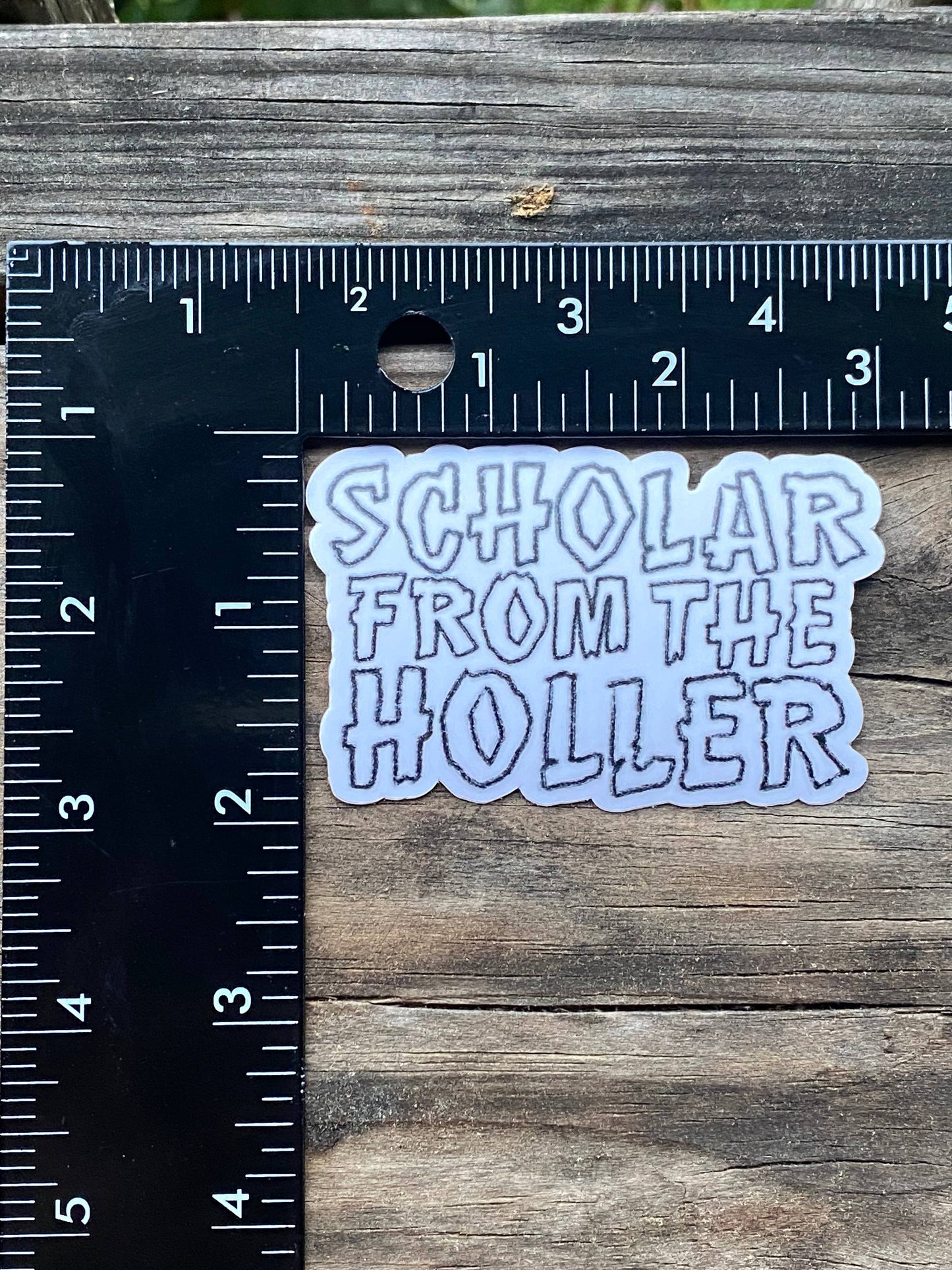 Scholar from the Holler Sticker-Hillbilly design, mounta