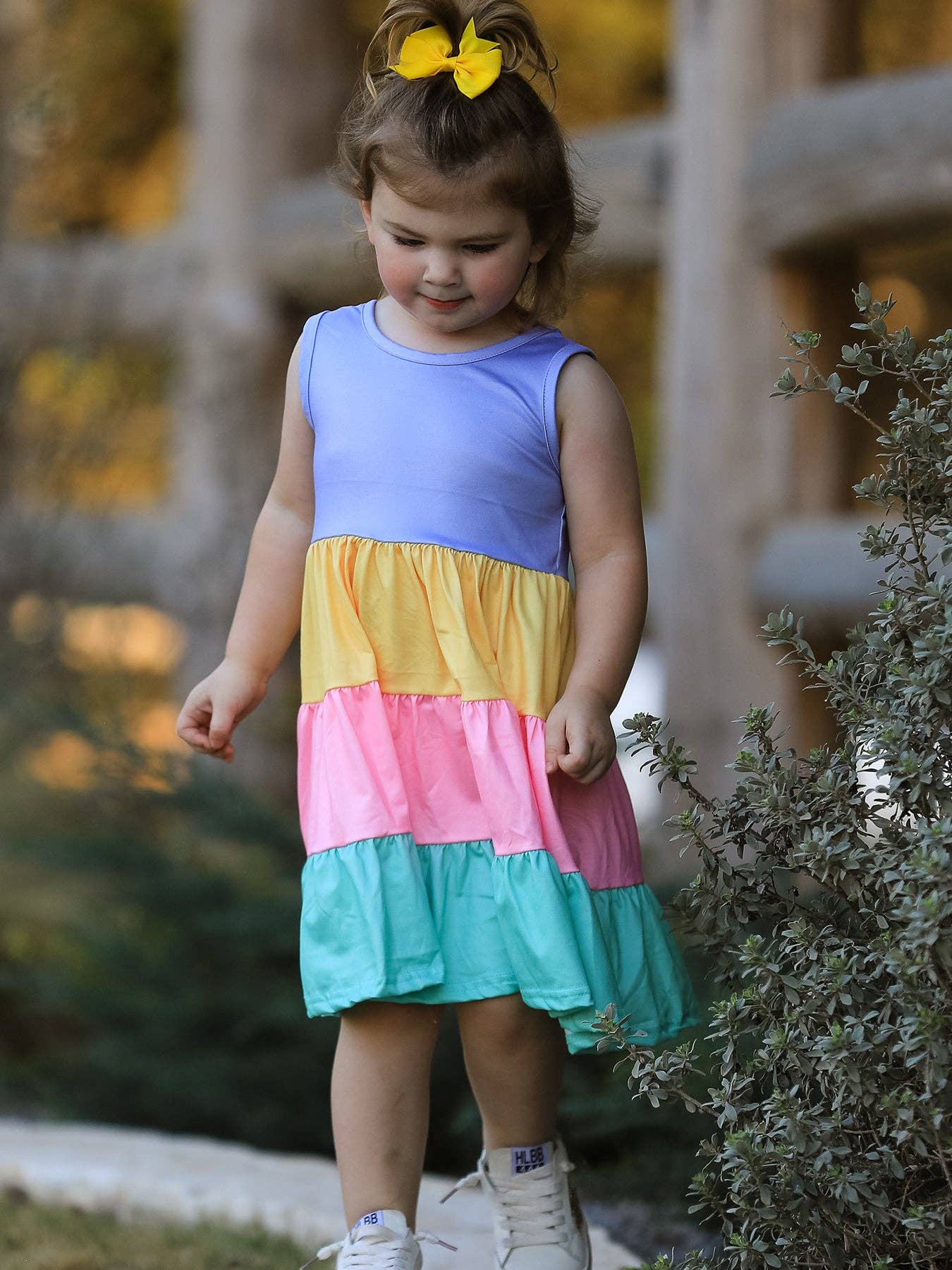 Rainbow Star Colorful 3-Piece Dress Set: 7-8Y