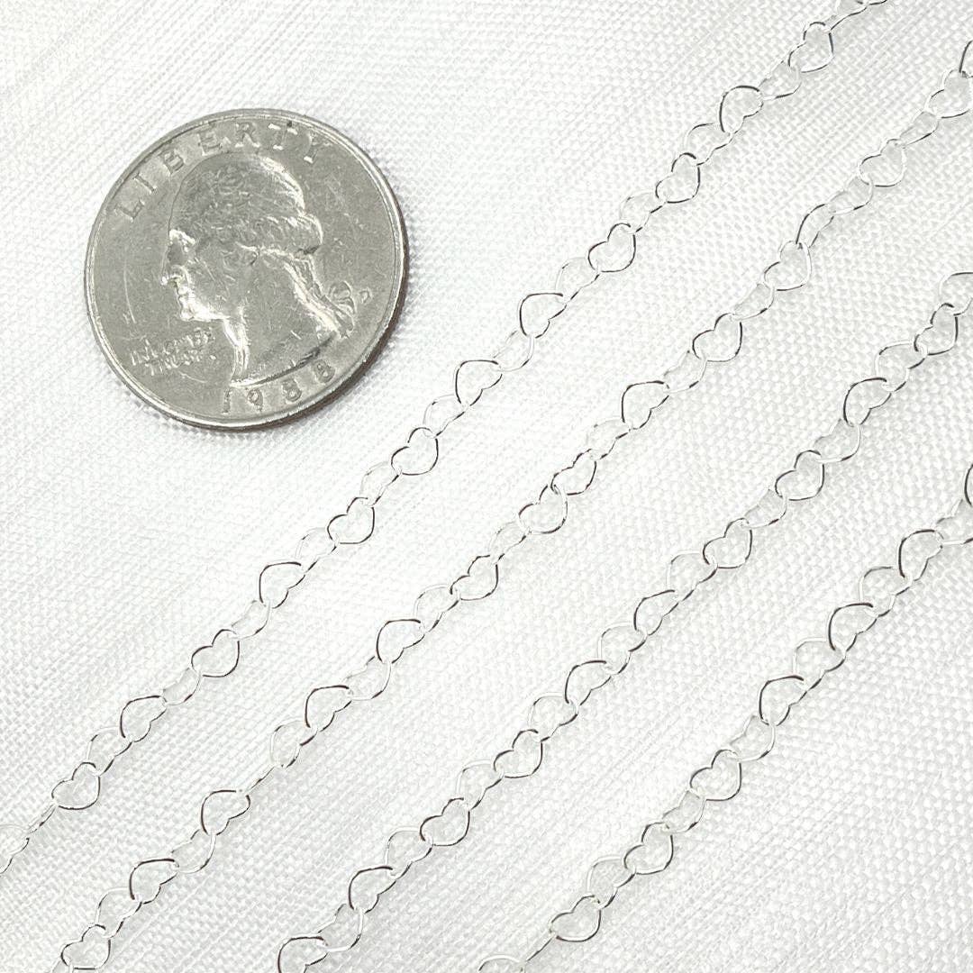 Y112SS. Sterling Silver Heart Link Chain