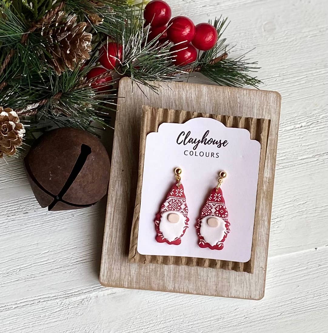 Christmas Earrings: Gringerbread House