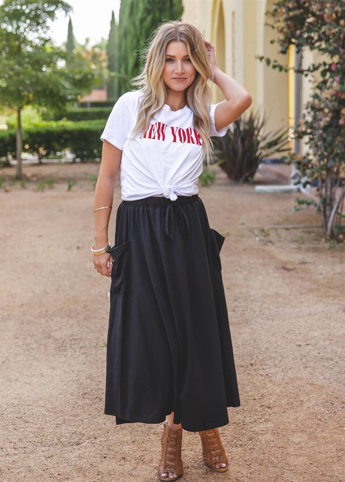 The Olive Pocket Skirt: Orange / Medium