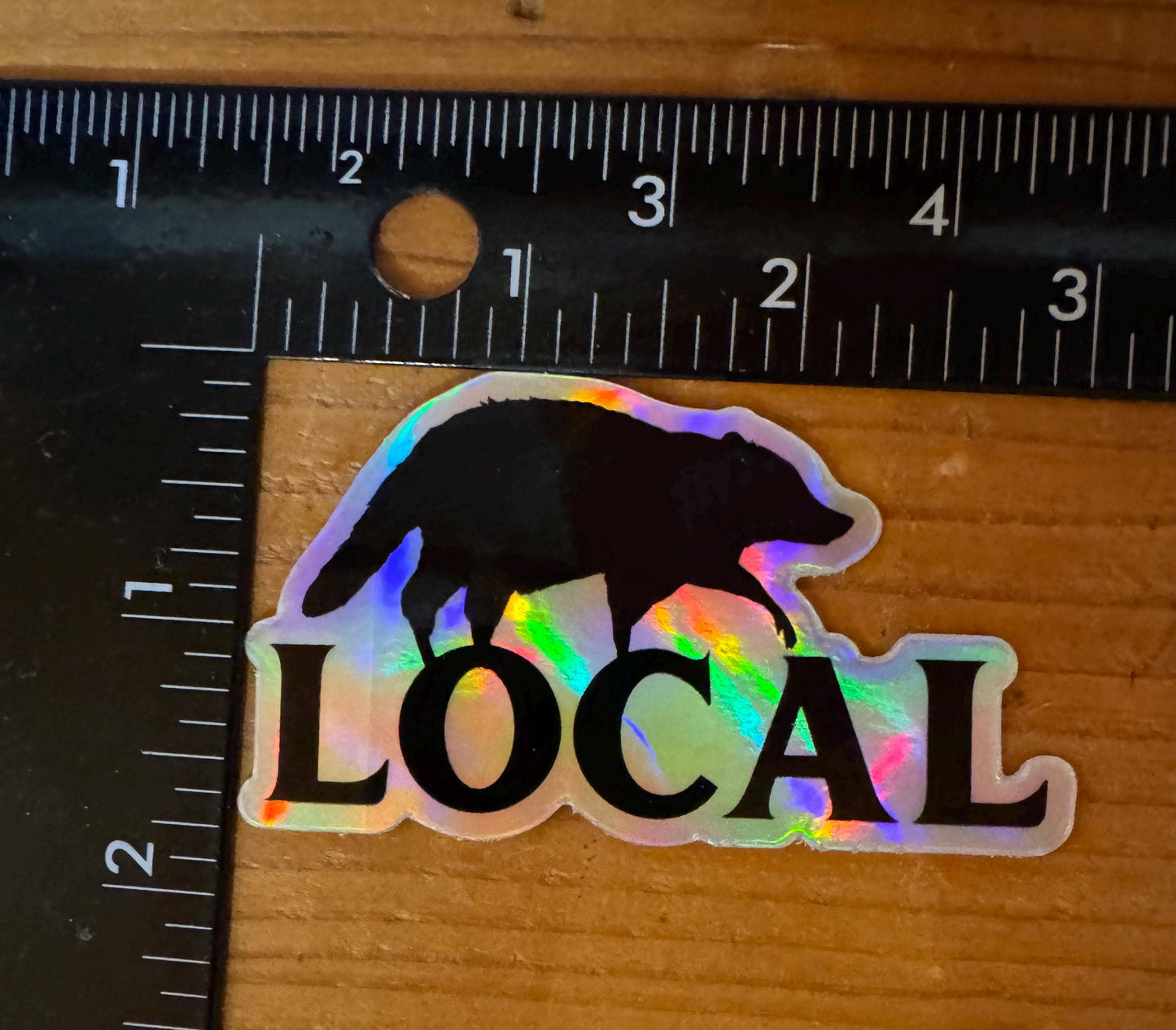 Local Holographic Raccoon Sticker