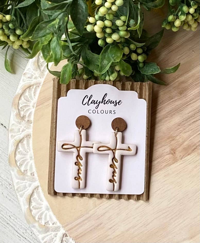 Religious Earrings : Round 3 Crosses