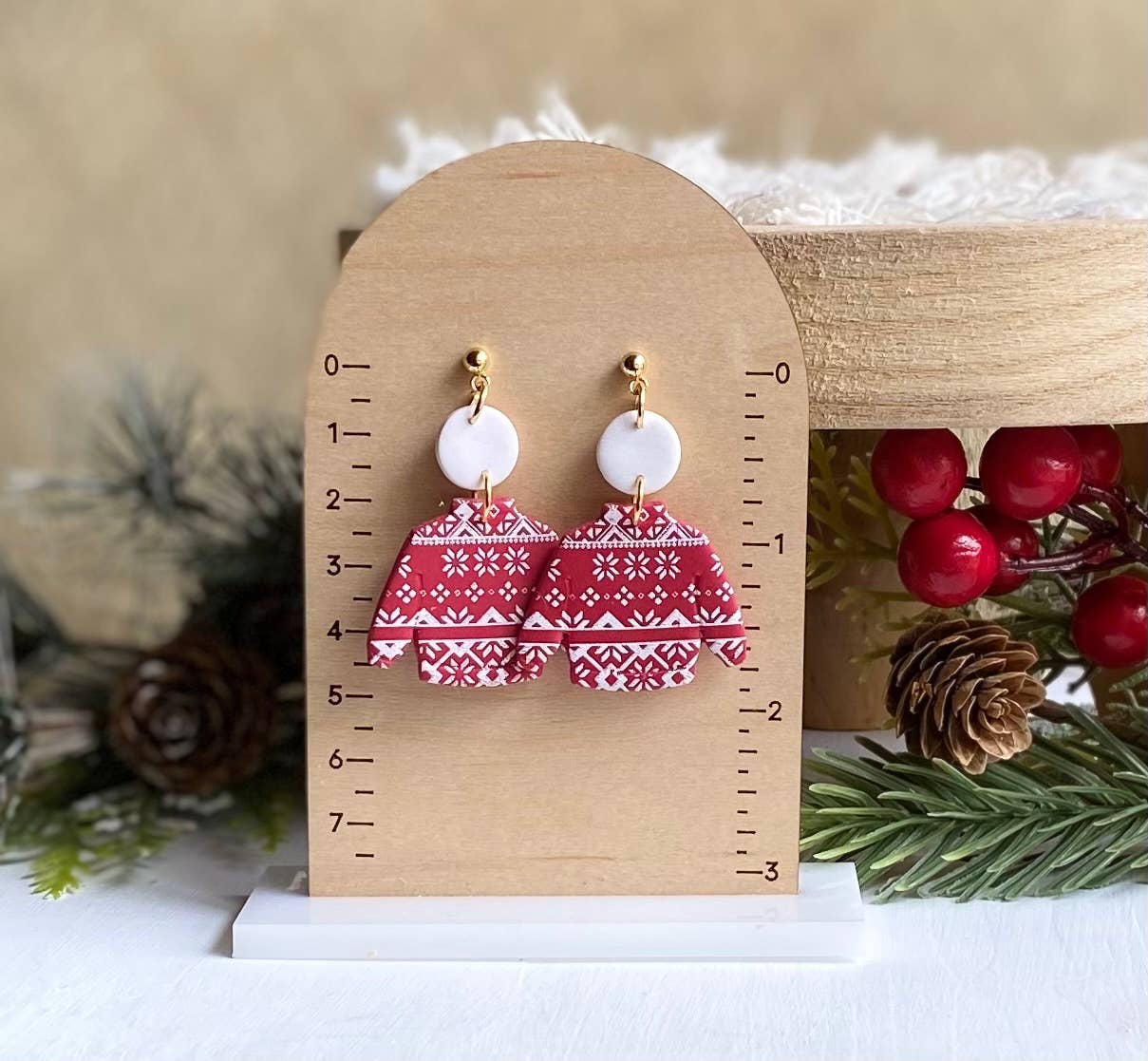Christmas Earrings: Gringerbread House