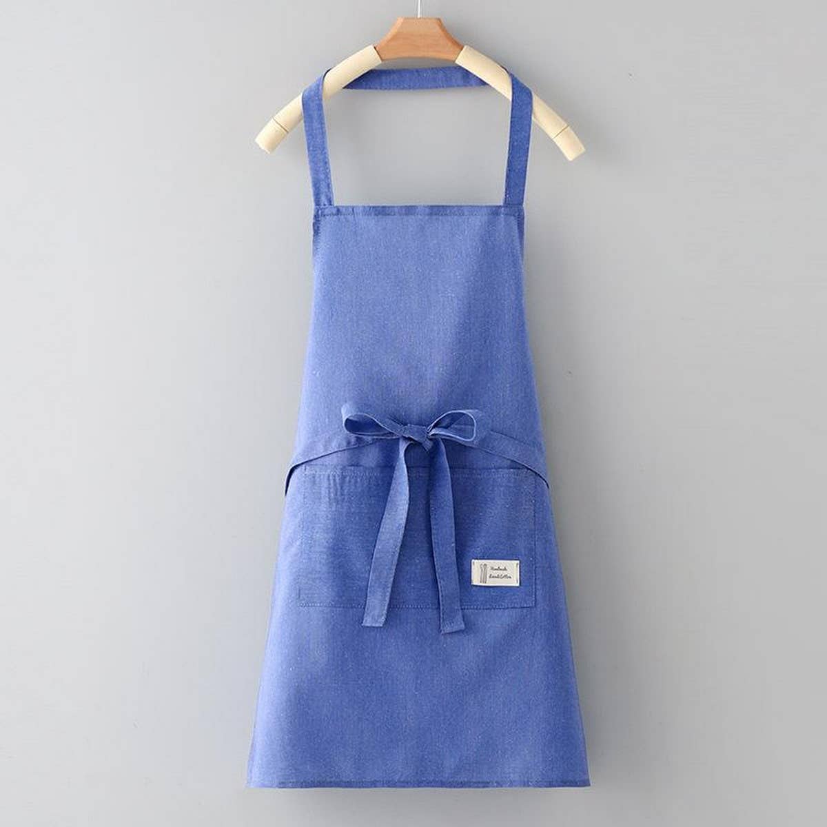 Solid Color Thin apron with pockets bulk_CWMM2036: GREY / (OS) 1