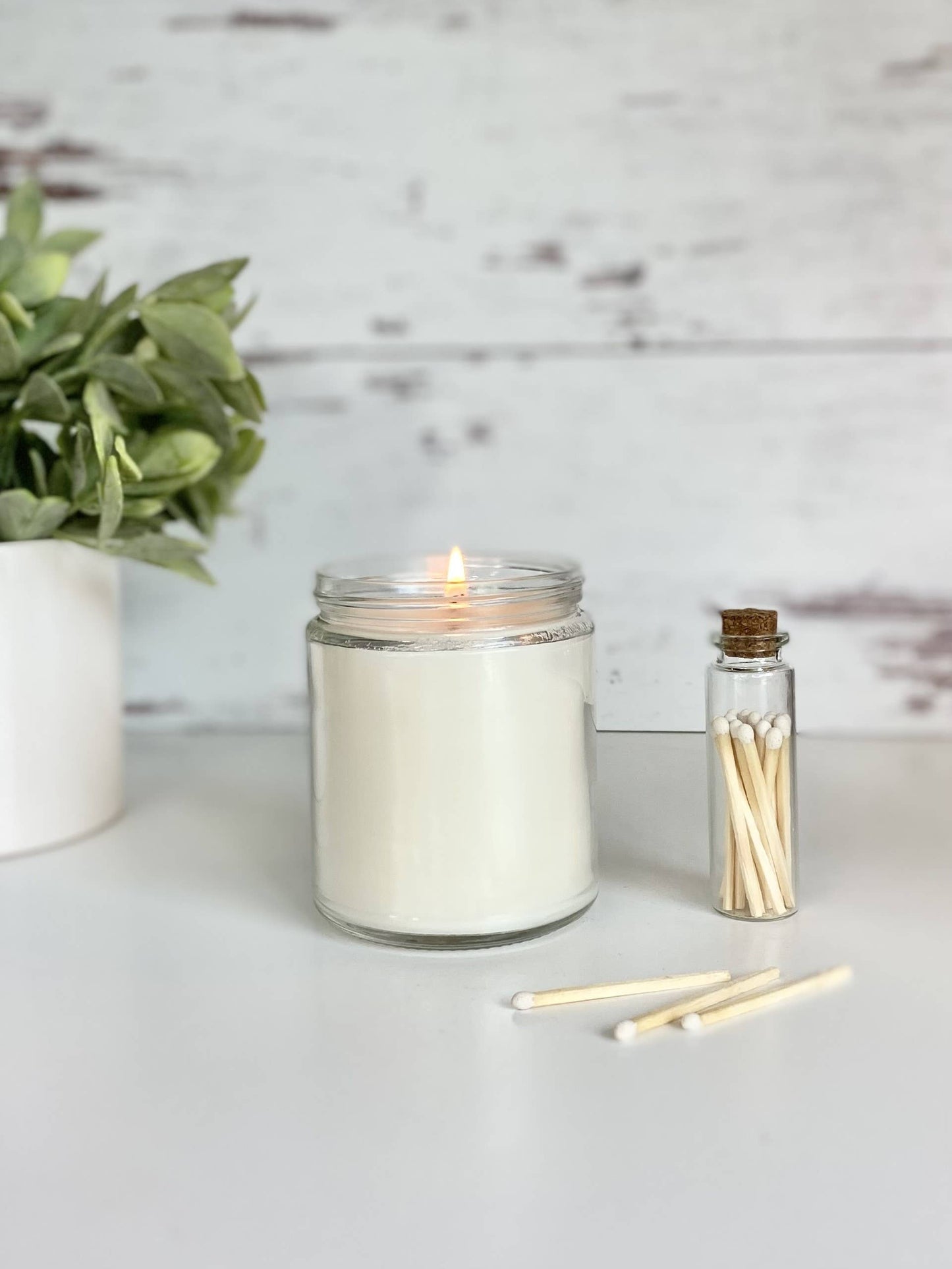 Sweater Weather 7 oz Clear Glass Jar Coco Apricot Candle