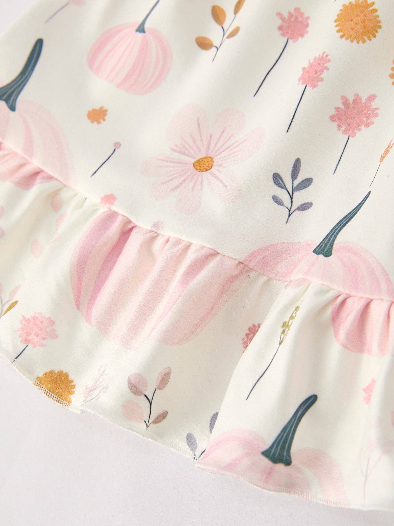 Halloween Cute Pumpkin Print Girls Dress: 4