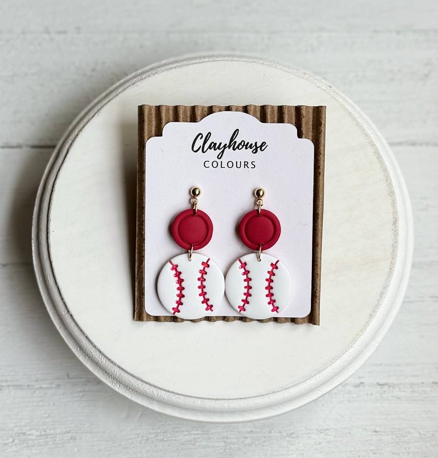Baseball Earrings: Baseball Studs