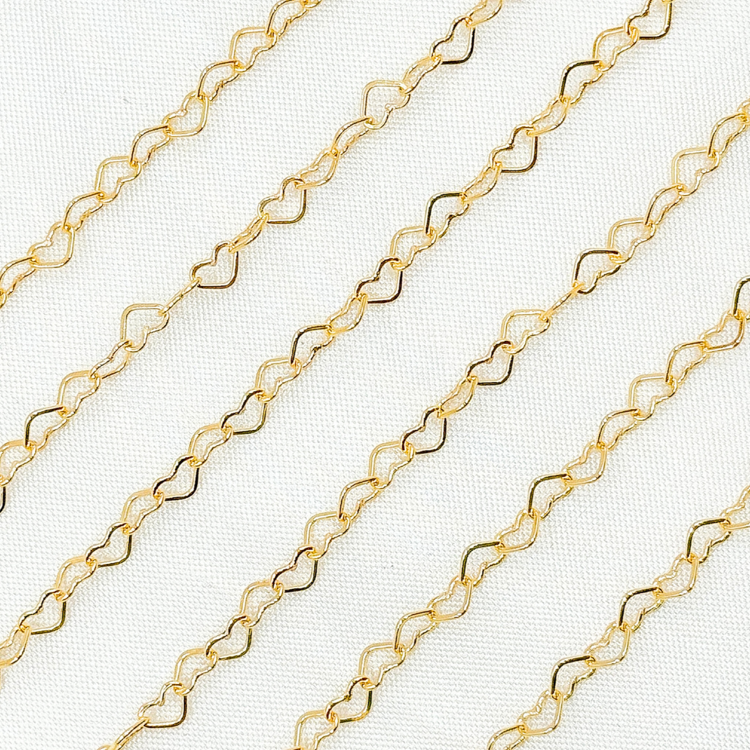 629FGF. 14K Gold Filled Heart Flat Link Chain