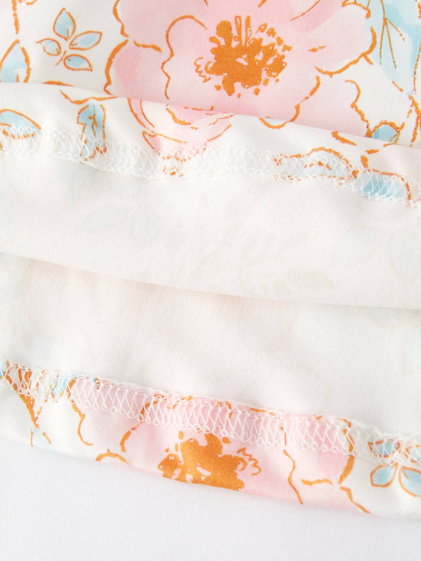 Spring and Summer Floral Print Milk Silk Girls Dress: 6