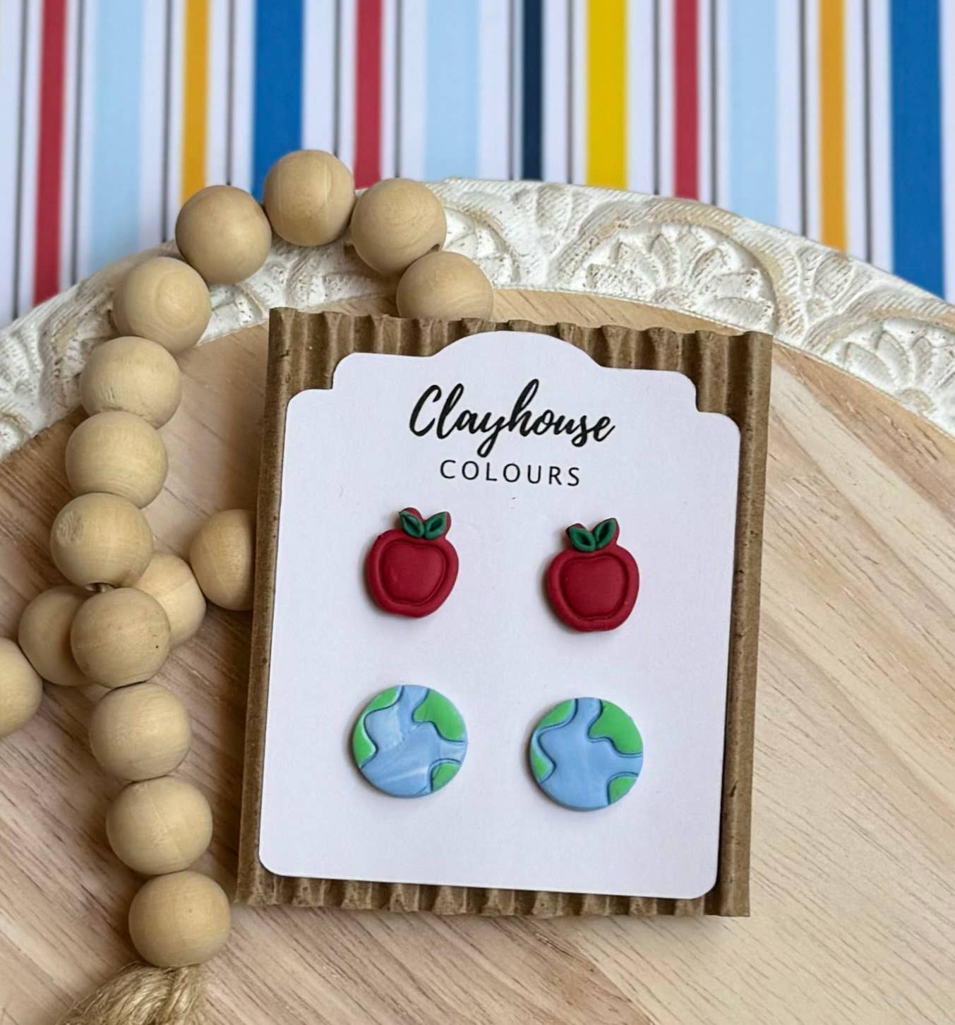 School Studs | Teacher Earrings: Pencils/Notebook Hearts