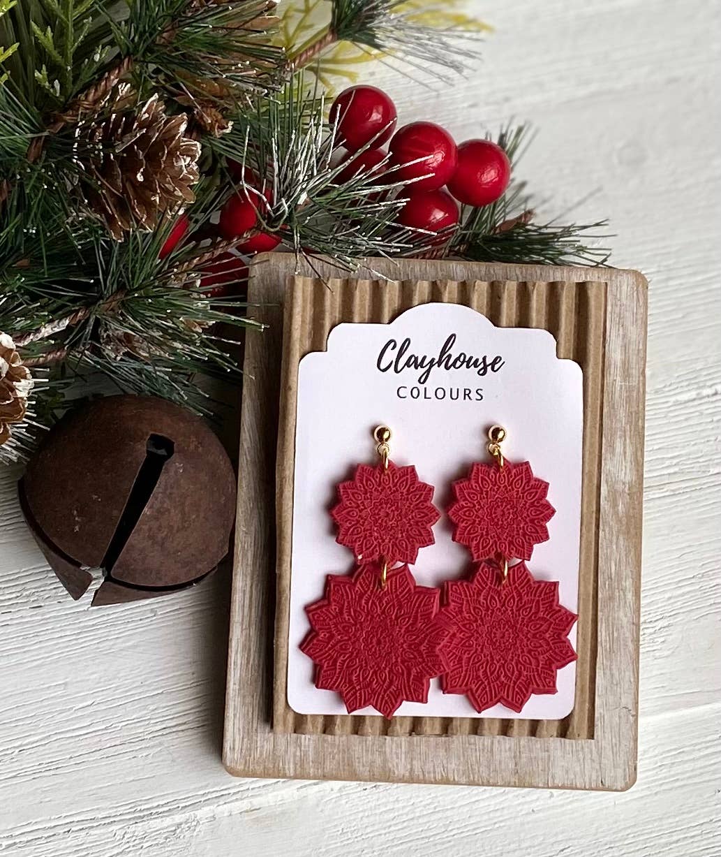 Christmas Earrings: Gringerbread House