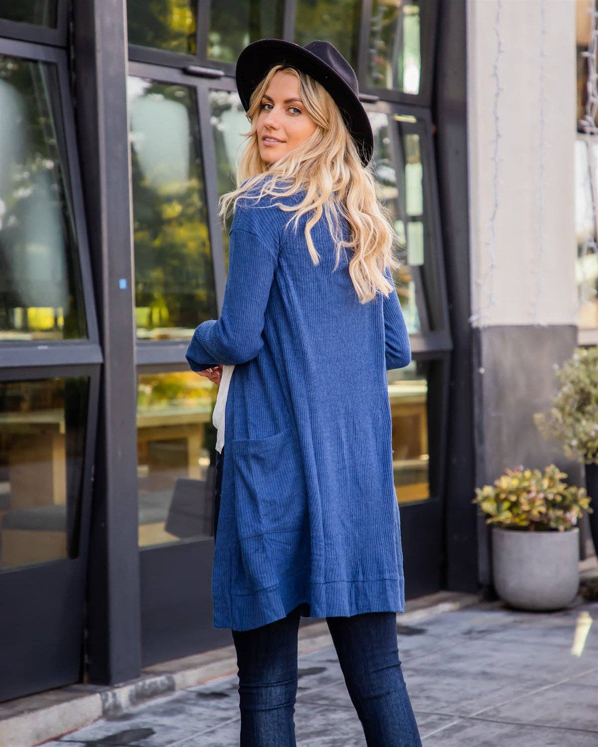 Margeau Soft Ribbed Cardigan: Gray / Small