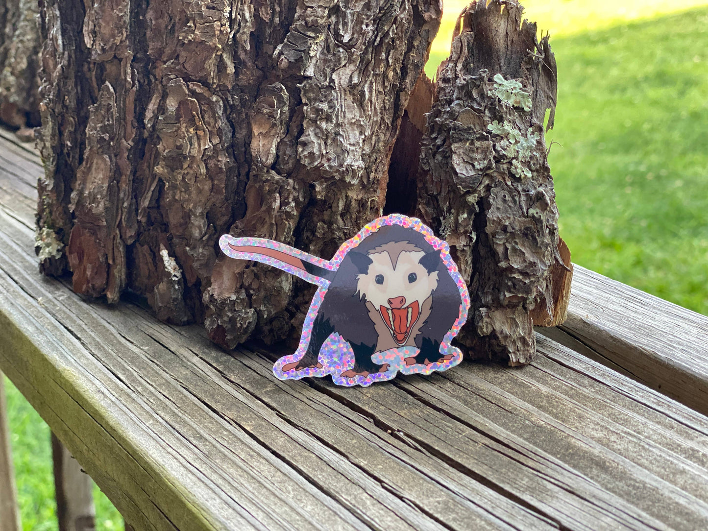 Possum Sticker: Appalachian Glitter Sticker