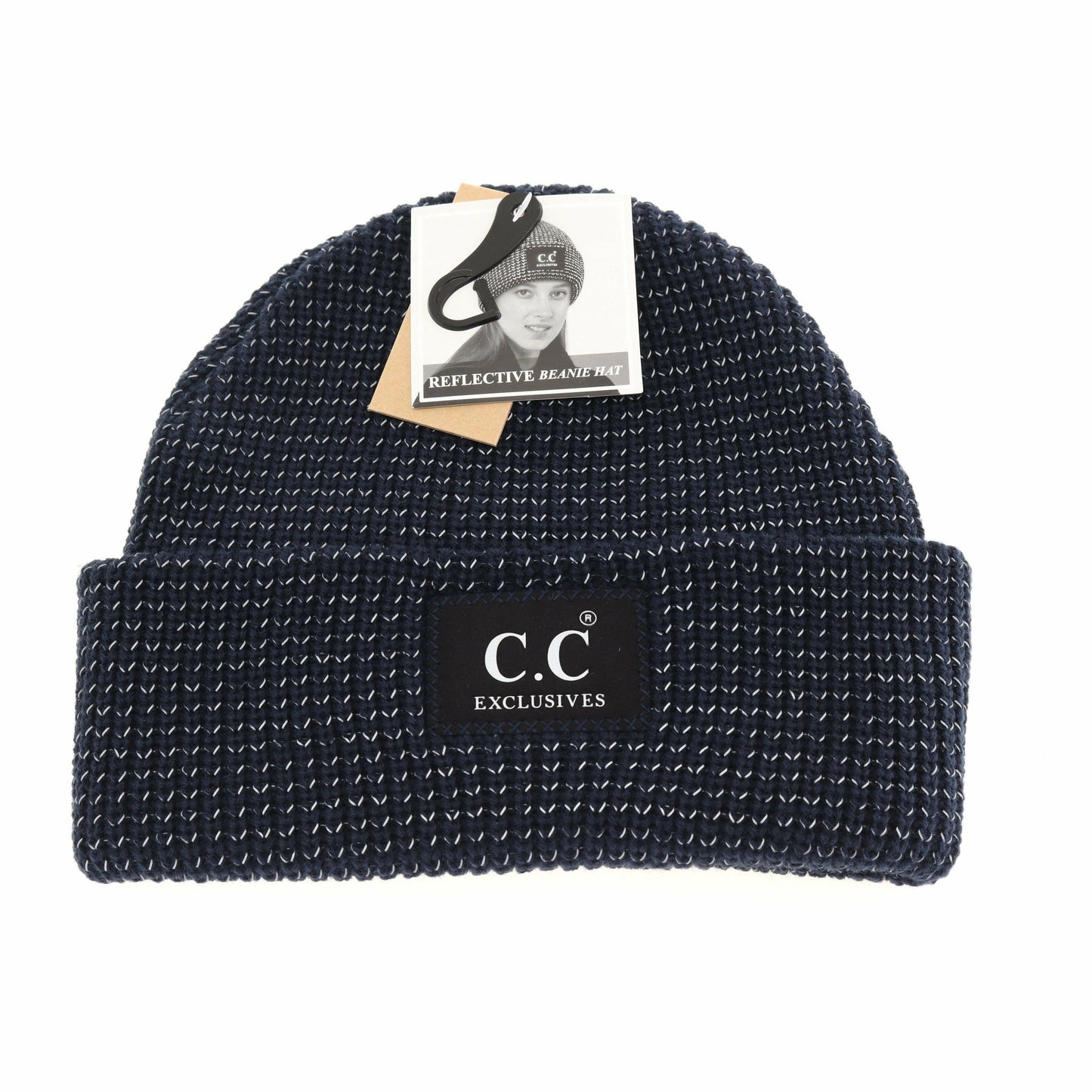 Reflective Solid Unisex C.C Beanie HAT2072: Dk. Grey