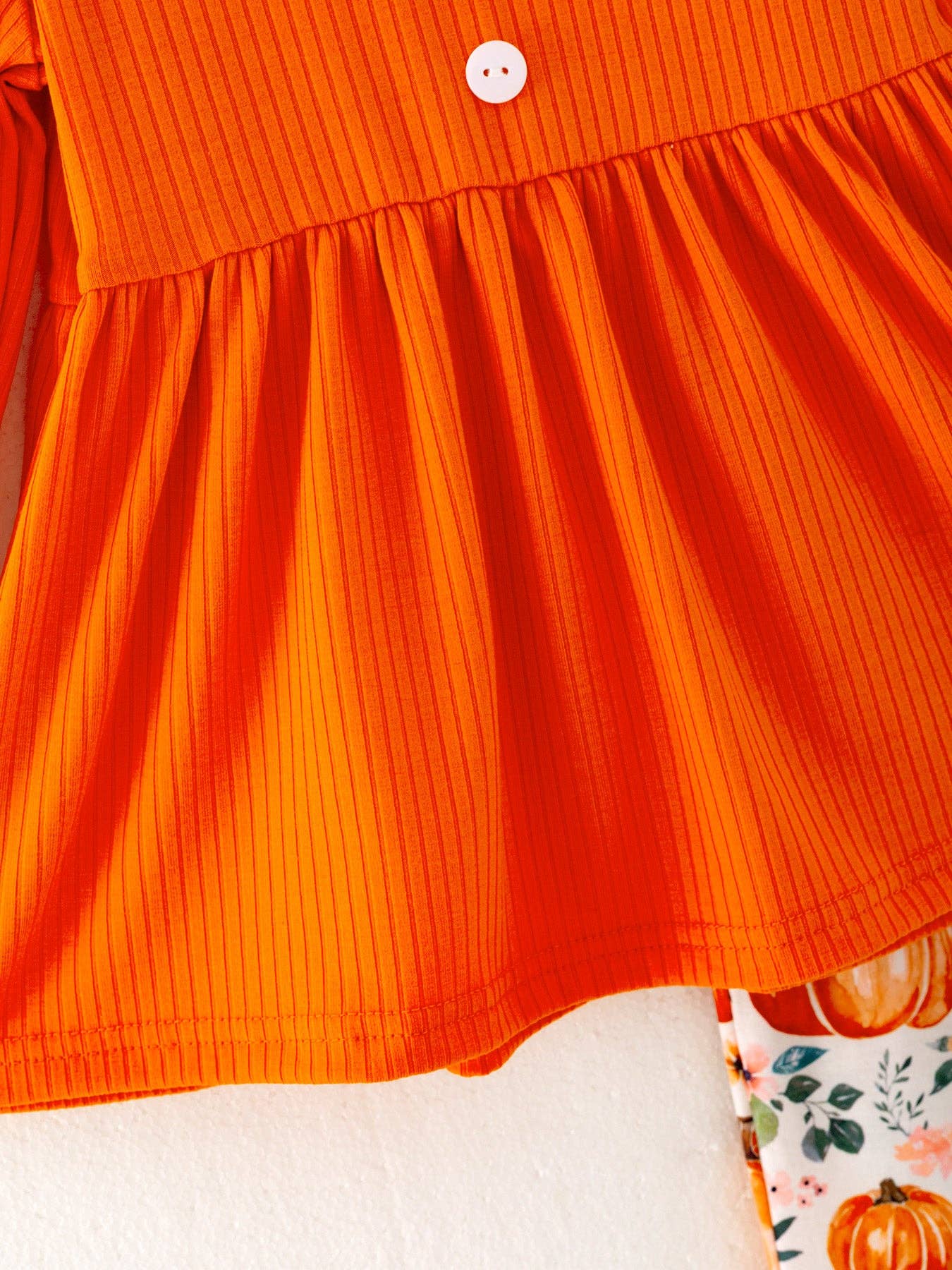Girls Halloween Pumpkin Print Set: 2