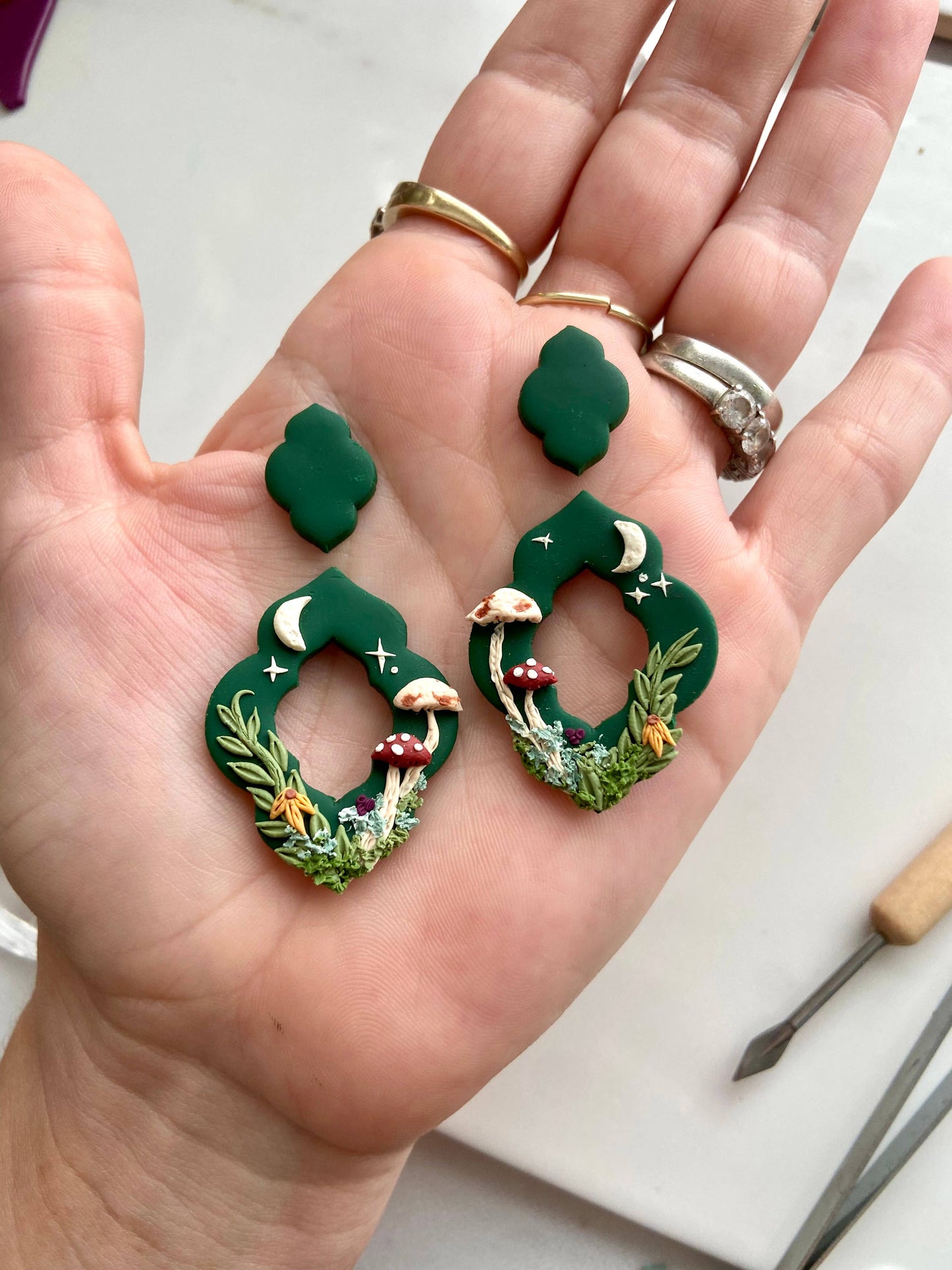 Cottage Core Forest scene Dangles