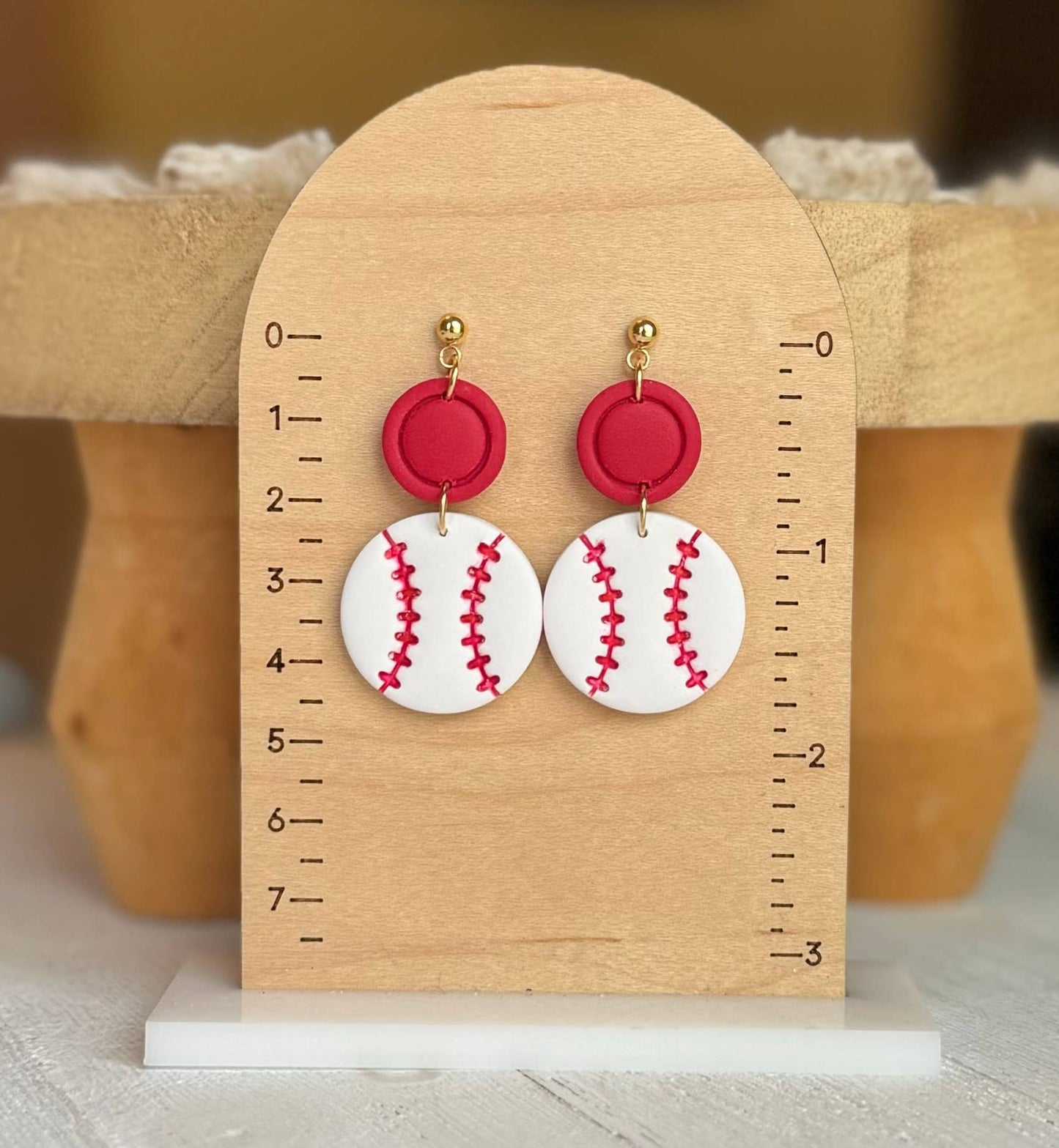 Baseball Earrings: Mitt & Bat