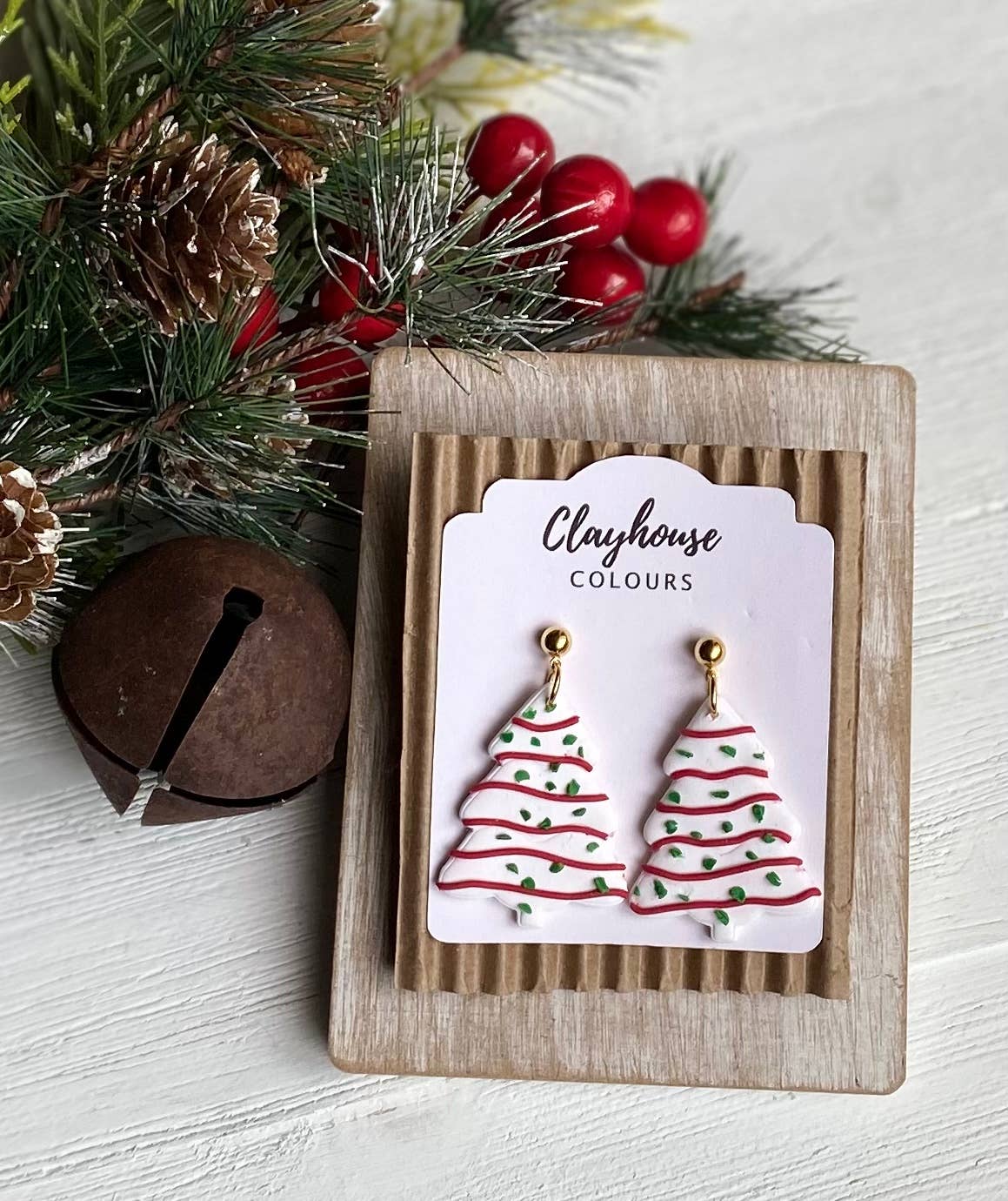 Christmas Earrings: Gringerbread House
