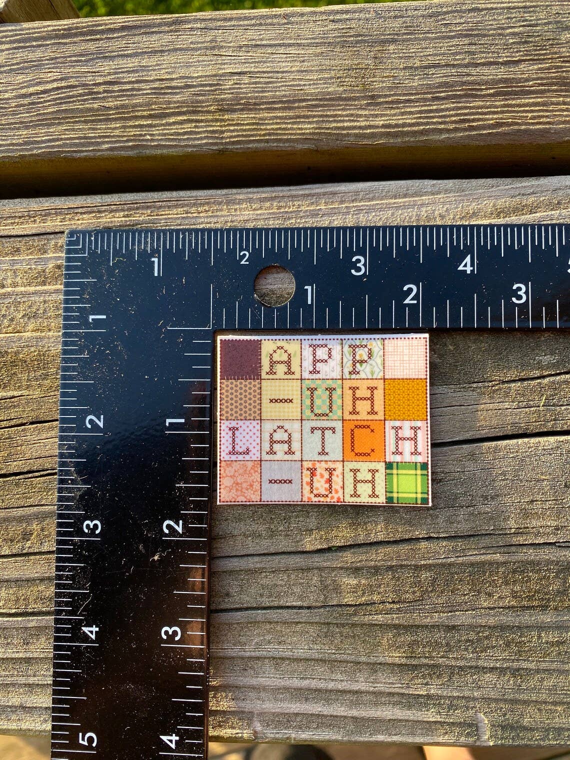 Appalachia: App Uh Latch Uh Quilt 2” Sticker, Mountain Quilt