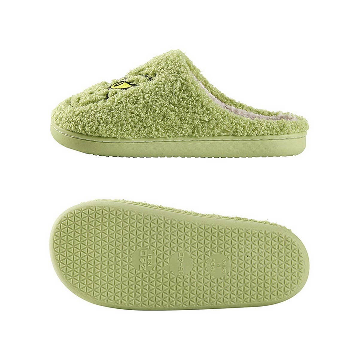 NEW CHRISTMAS GRINCH WARM COTTON SLIPPERS_CWSHS0744: Green / (8.5) 1