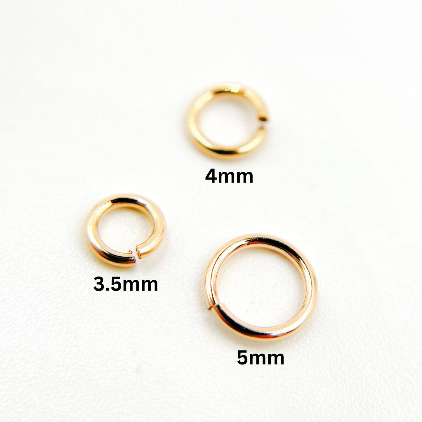 22GAGFOPENJR. 22 Gauge Open Gold Filled Jump Ring : 50 Pcs. / 3.5mm / Open
