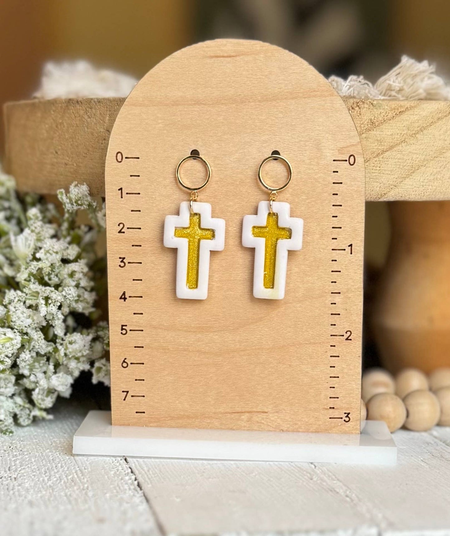 Religious Earrings : Round 3 Crosses