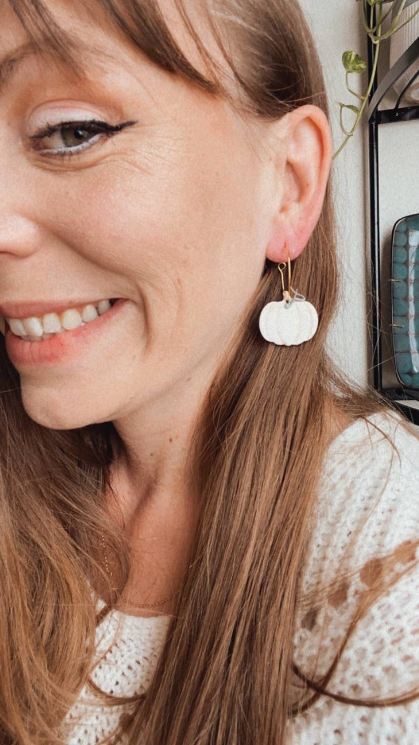 Fall White Pumpkin Hoops