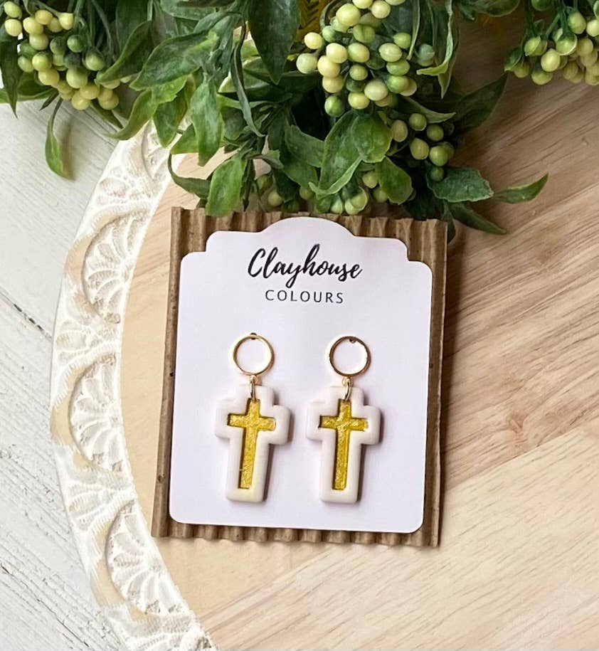 Religious Earrings : Round 3 Crosses